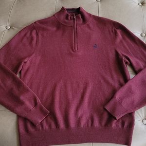 Brooks Brothers Maroon 1/4 zip sweater